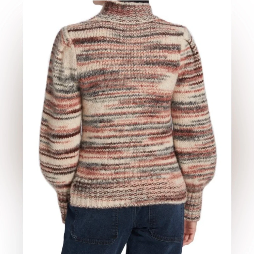 Veronica Beard Alston Alpaca Striped Knit Women's Sweater - Picture 5 of 8